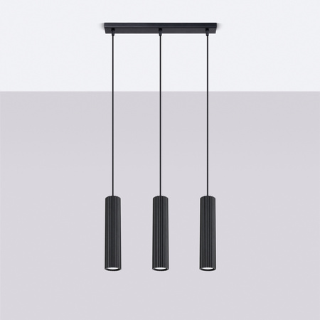 Lampa wisząca KARBON 3L czarny