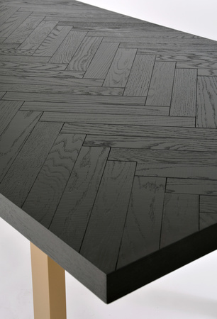 Duży drewniany stół 200 cm w kolorze czarnym