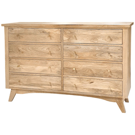 Komoda z litego drewna mango 140 cm – natural