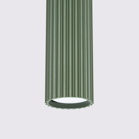 Lampa wisząca KARBON 3L zielona oliwka