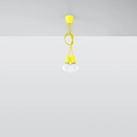 Lampa wisząca DIEGO 3 żółta