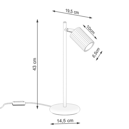 Lampa biurkowa KARBON beżowa