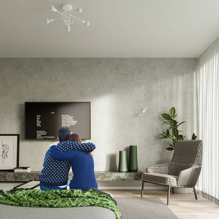 Żyrandol SUPEŁ 5 biały