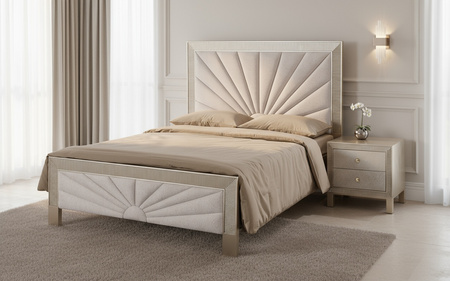 Stilig Bedroom ST900Q Łóżko tapicerowane 160cm + 2 szafki nocne ST901