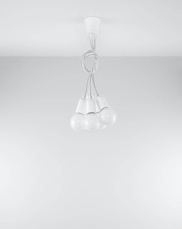 Lampa wisząca DIEGO 5 biała