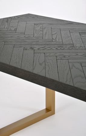 Duży drewniany stół 200 cm w kolorze czarnym