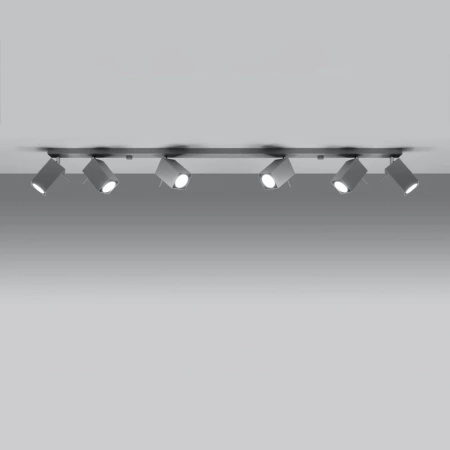 Plafon MERIDA 6L szary