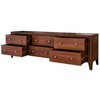 Komoda z litego  drewniana 175 cm - WALNUT ciemny orzech