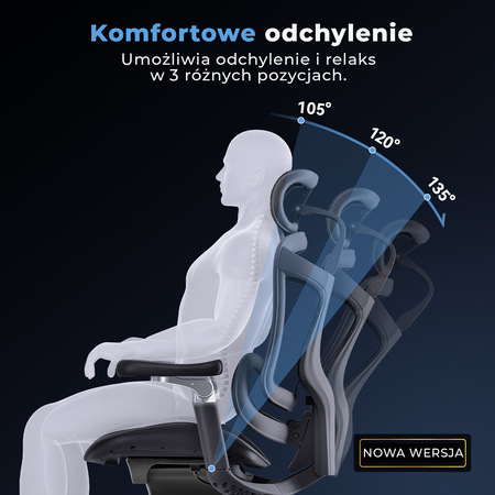 Fotel biurowy na kółkach ergonomiczny ANGEL  kosmO