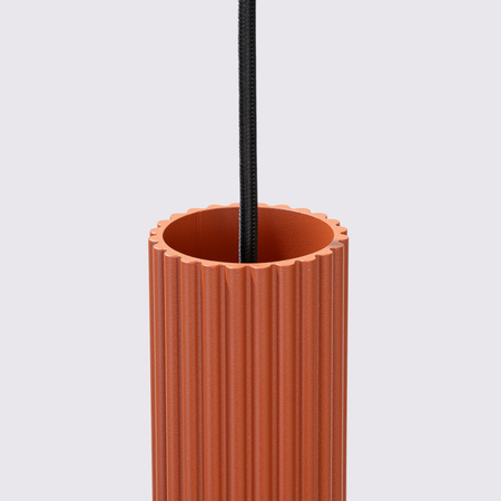 Lampa wisząca KARBON 2 ochra czerwona