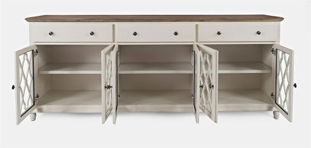 Długa komoda rustykalna do salonu 219 cm - Avola