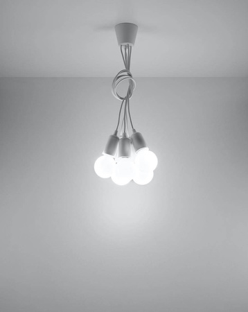 Lampa wisząca DIEGO 5 biała