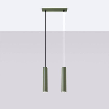 Lampa wisząca LAGOS 2 zielona oliwka