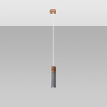 Lampa wisząca ZANE 1 szara