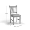 Krzesło do jadalni rustykalne – kremowa tapicerka shabby-chic (drewniane, akacja)