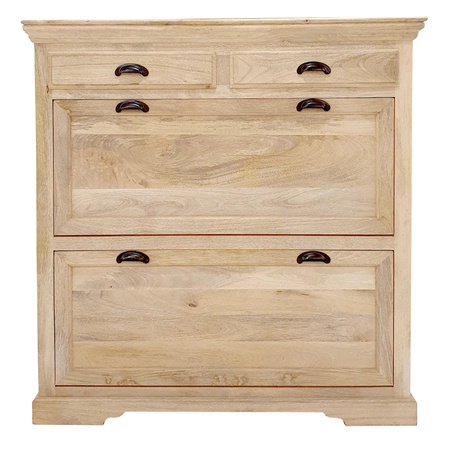 Drewniana szafka na buty mango naturalna 117 cm – elegancja i funkcjonalność