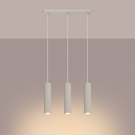 Lampa wisząca KARBON 3L beżowy