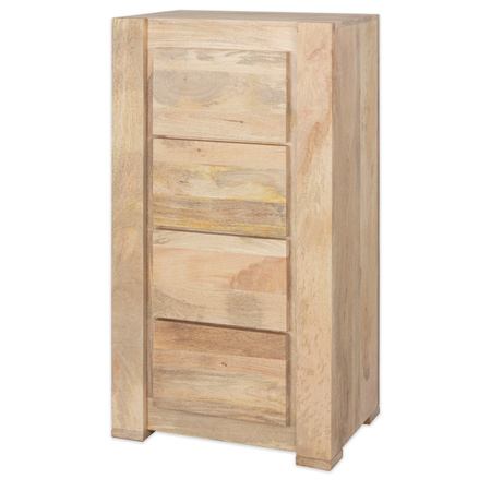 Wysoka komoda z litego drewna mango – 4 szuflady