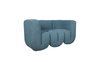 Sofa dwuosobowa tapicerowana - niebieski melanż- Nua