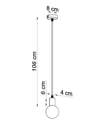 Lampa wisząca EDISON czarna