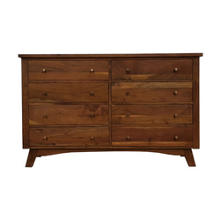 Komoda z litego drewna akacji indyjskiej 140 cm – kolor walnut