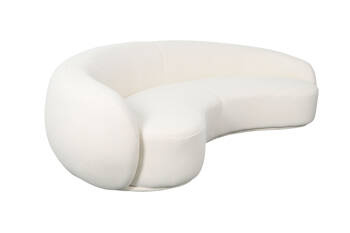 Sofa w stylu Art Deco w kolorze biały ecru- Nua