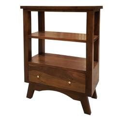 Konsola drewniana 70 cm – akacja indyjska, ciemny orzech