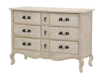 Drewniana komoda z 9 szufladami- meble prowansalskie- Venezia Bianco