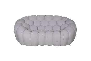 Futurystyczna sofa do salonu jasnoszara- NUA