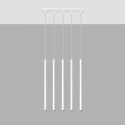 Lampa wisząca PASTELO 5 biała