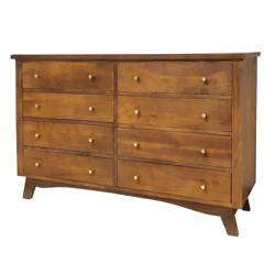 Komoda z litego drewna akacji indyjskiej 140 cm – jasny orzech