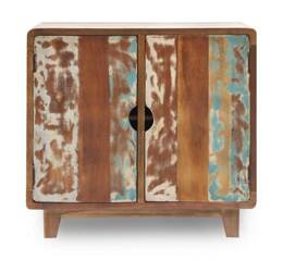Komoda loftowa 90 cm z drewna recyklingowego, styl retro