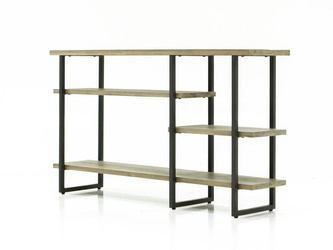 Konsola loft z półkami ze szczotkowanego drewna - Flow FLOL08
