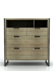 Industrialna komoda z szufladami i wnęką - Flow FLOB03