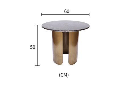 Elegancki stolik z okrągłym blatem imitującym marmur