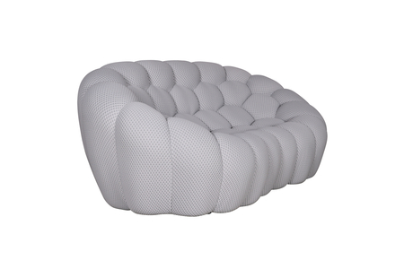 Futurystyczna sofa do salonu jasnoszara- NUA