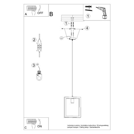 Lampa wisząca ARIES wenge