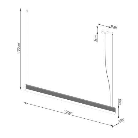 Lampa wisząca FARGE biała LED 3000K