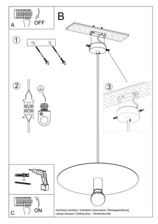 Lampa wisząca FLAVIO czarna