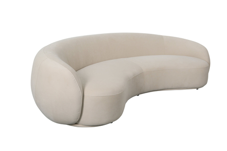 Sofa w stylu Art Deco w kolorze porcelanowego beżu- Nua