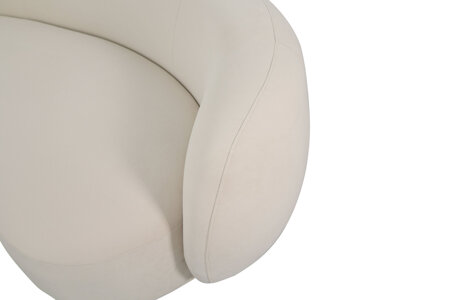 Sofa w stylu Art Deco w kolorze porcelanowego beżu- Nua