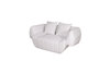 Nowoczesna tapicerowana sofa w kolorze białym- Nua